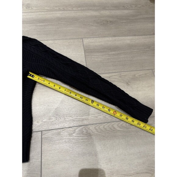 Vintage Rugby Ralph Lauren Cable Knit Sweater Shoulder Buttons | Size Medium - Picture 12 of 14